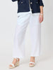 Lara Wide Leg Linen Pant - White