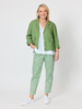 Danielle Cropped Linen Blazer - Fern