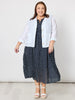 Danielle Linen Cropped Blazer - White
