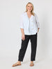 Danielle Cropped Linen Blazer - White