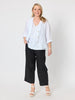 Danielle Cropped Linen Blazer - White