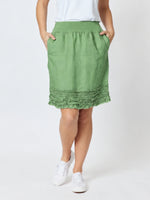 Ruffle Hem Skirt - Fern
