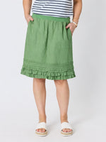 Ruffle Hem Skirt - Fern