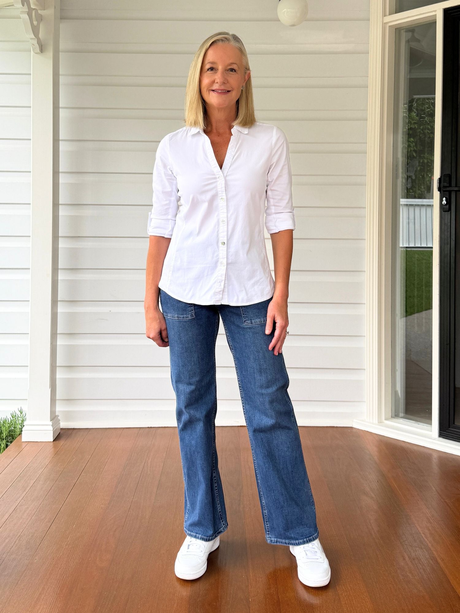 Emma Rib Detail Shirt - White – Gordon Smith