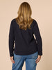 Crew Neck Long Sleeve Top - Navy GORDON SMITH