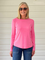 Heritage Long Sleeve Top - Hot Pink