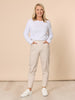 Alexis Gingham Print Pant - Natural gordon smith