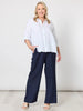 Lino Wide Leg Pant - Navy