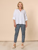 Alexis Gingham Print Pant - Navy