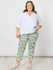 Alexandria Floral Pant - Basil White
