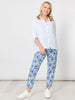 Alexandria Floral Print Pant - Blue/White