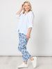 Alexandria Floral Print Pant - Blue/White
