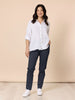 Cherry Print Pant - Navy/ White