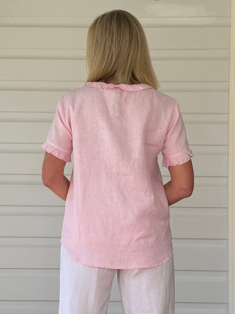 Tiffany Short Sleeve Top - Pink