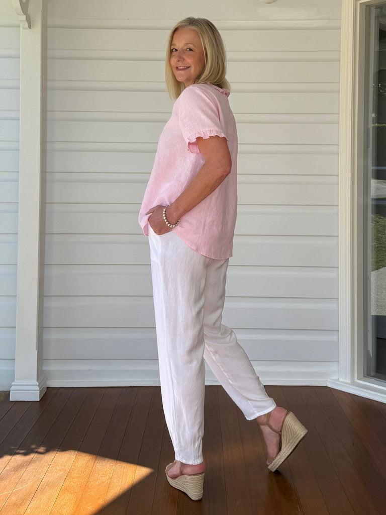 Tiffany Short Sleeve Top - Pink