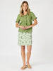 Alexandria Floral Skirt - Basil White