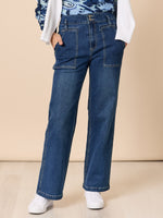 Hudson High Rise Wide Leg Jean - Blue Wash
