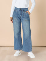 Hudson High Rise Wide Leg Jean - Denim