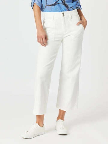 Hudson High Rise Wide Leg Jean-Ivory