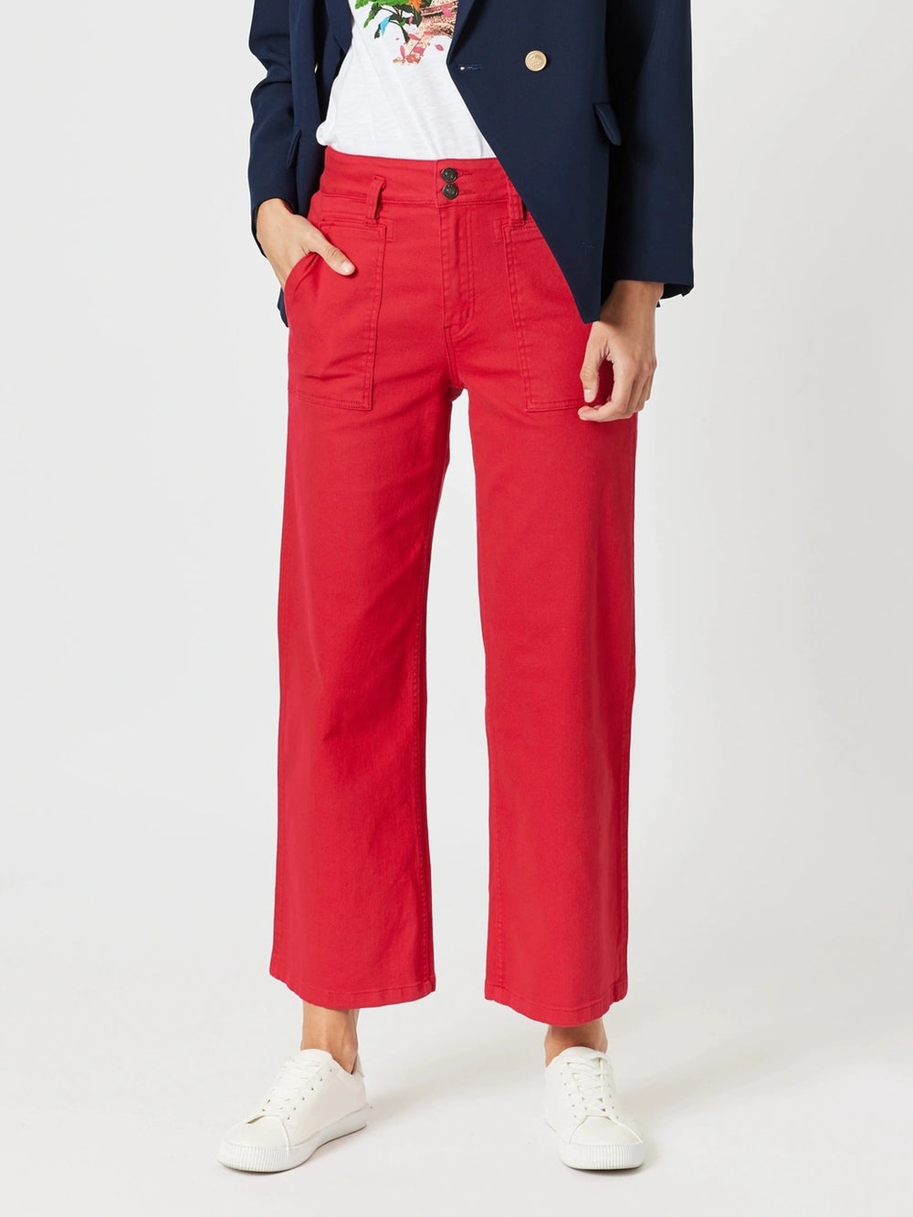 Gordon Smith Hudson High Rise Wide Leg Jean - Red