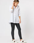 Cotton Longline Shirt - White
