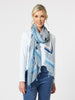 Tile Print Scarf - Blue