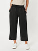 Lara Linen Wide Leg Pant - Black