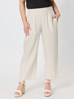 Lara Linen Wide Leg Pant - Natural
