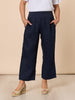 Lara Linen Wide Leg Pant - Navy GORDON SMITH