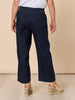 Lara Linen Wide Leg Pant - Navy GORDON SMITH