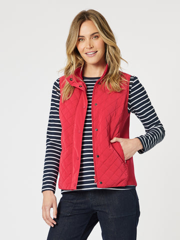 Brighton Puffer Vest - Red