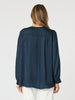 Luxe Nehru Top - Midnight