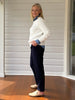 Beckham Pinstripe Pant - Navy/White
