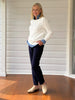 Beckham Pinstripe Pant - Navy/White