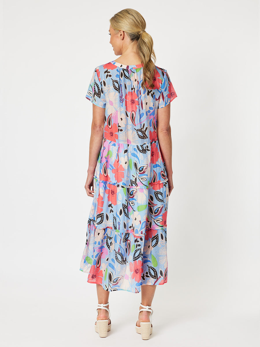 Bahama Print Dress - Blue