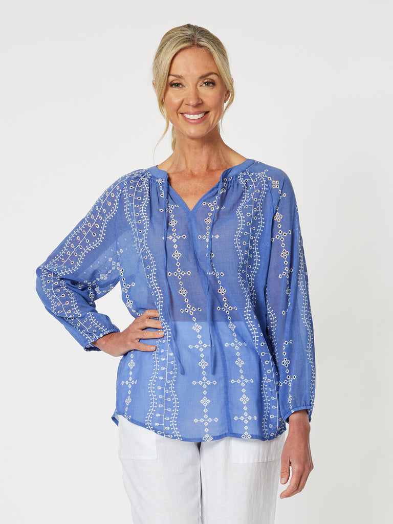 Gordon Smith Jasmine Top in Navy, not the pictured white