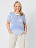 Classic Stripe Tee - Azure White