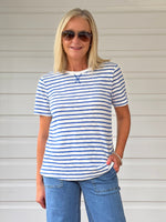 Classic Stripe Tee - Azure White