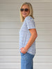 Classic Stripe Tee - Azure White