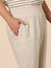 Lara Linen Wide Leg Pant - Natural GORDON SMITH