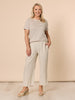 Lara Linen Wide Leg Pant - Natural
