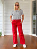 Hudson Wide Leg Jean - Red