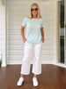 Hudson Wide Leg Crop Jean - White