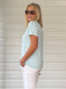 Classic Stripe Tee - Seafoam White