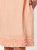 Ruffle Hem Linen Dress - Mandarine