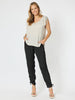 Traveller Luxe Side Tie Pant - Black