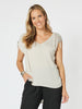 Traveller Luxe V-neck Top - Champagne