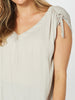 Traveller Luxe V-neck Top - Champagne