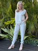 Luxe Ruche Tie Pant  - Champagne