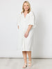 Emanuella Button Dress - Ivory
